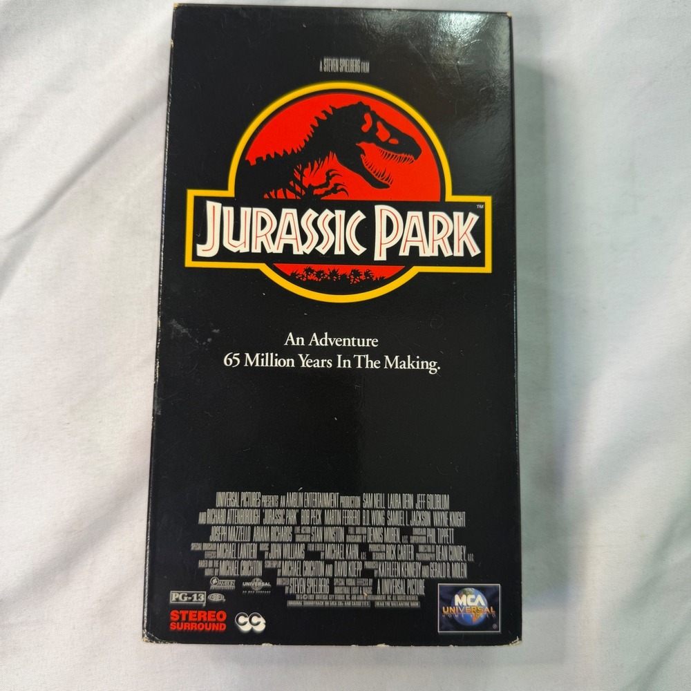 Jurassic Park VHS‎ 1993 MCA Universal Home Video Steven Spielberg Sci-Fi Movie